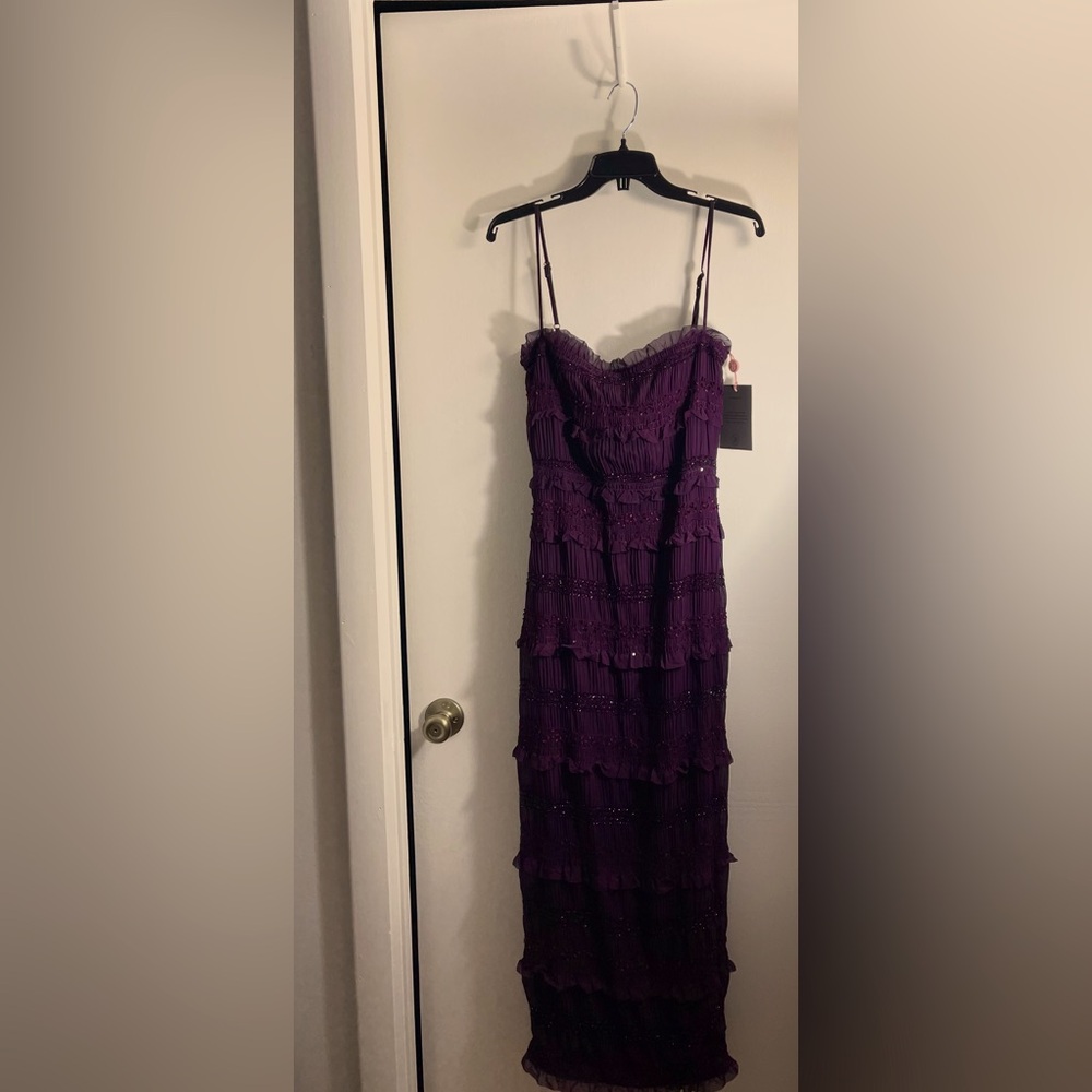 Houseofcb evening dress purple with spag straps size M..